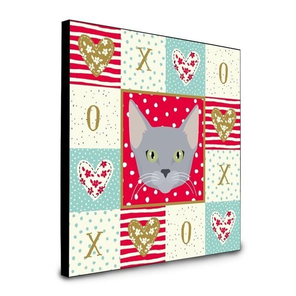 8 x 8 x 0.625 in. Russian Blue Cat Love Artwork Panel Wall Decor, Carolines Treasures, Mfr#: CK5154UP88